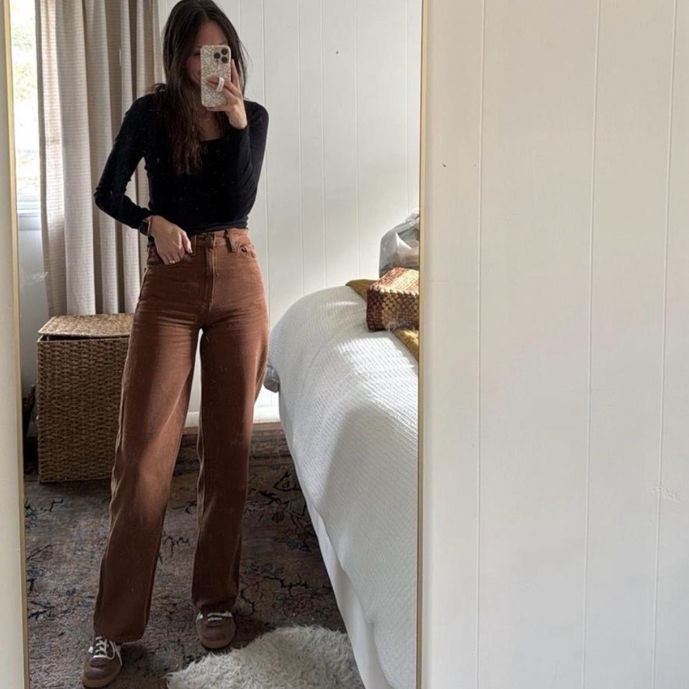Levi’s Brown Ribcage Wide Leg Jeans